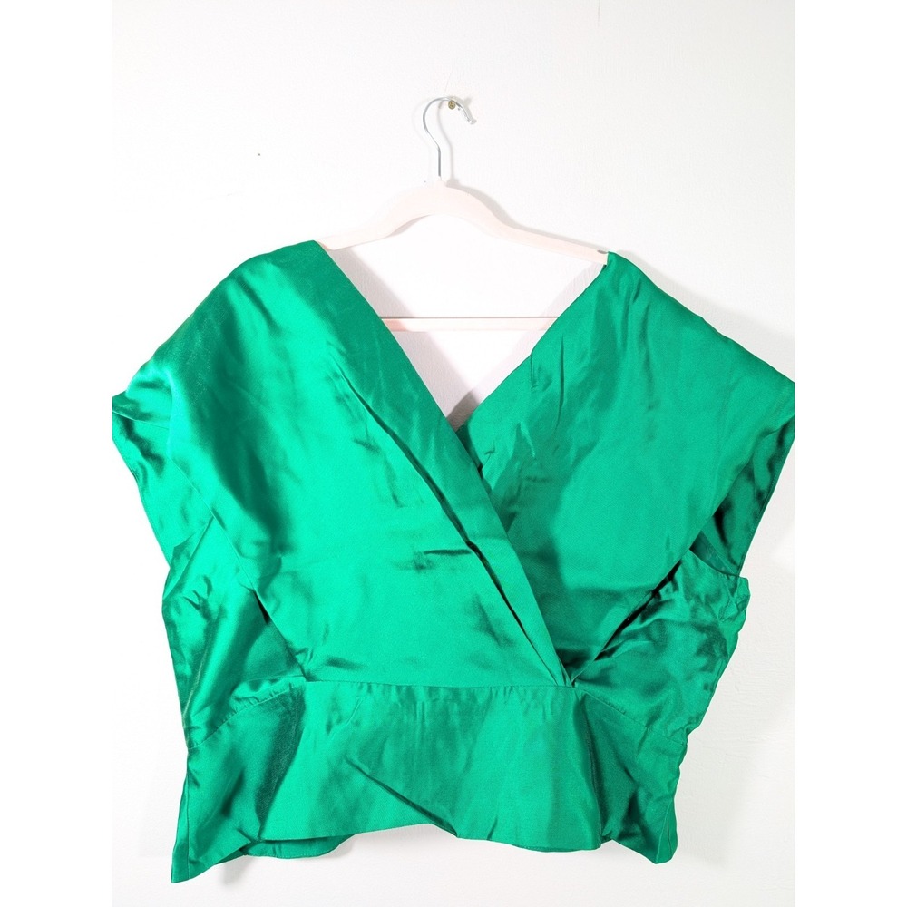 Blush Boutique Green Satin Like Sleeveless V-neck Plus Size 2X